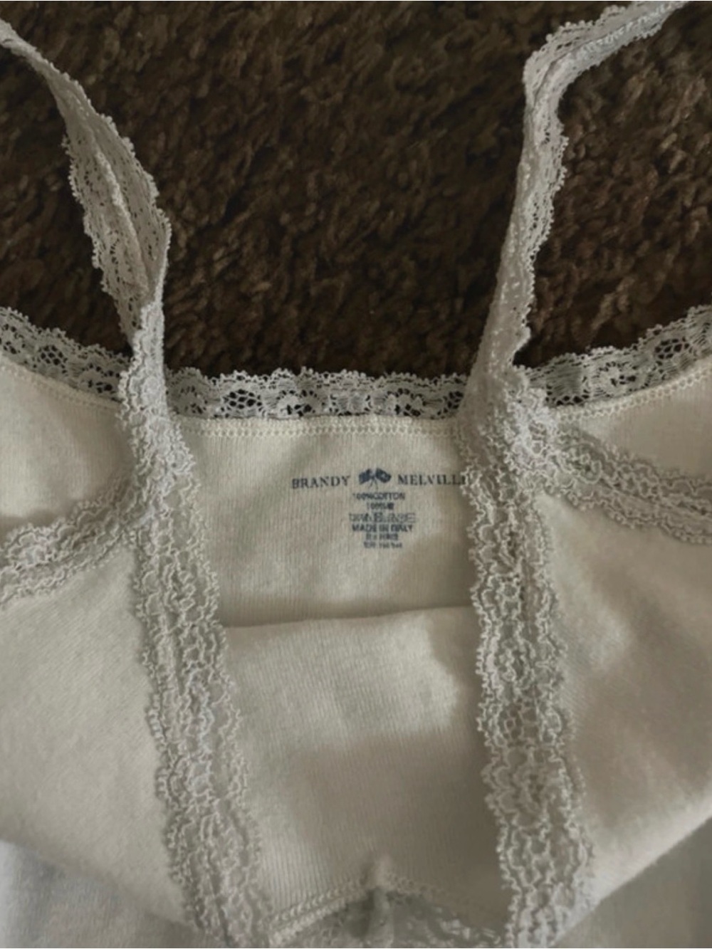 Brandy Melville White Lace-Trim Camisole - Picture 2 of 4